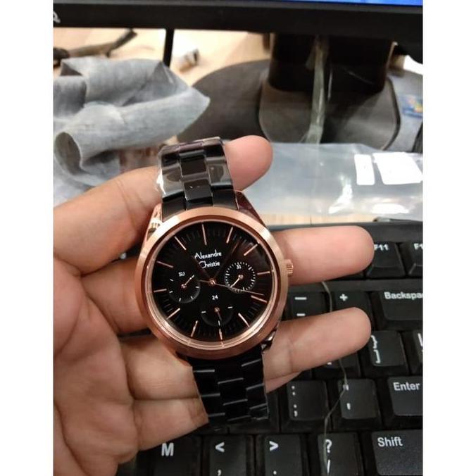 Ready ALEXANDRE CHRISTIE AC 2817 AC2817 WANITA ROSEGOLD BLACK ORIGINAL