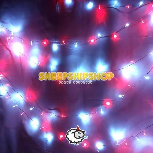 LAMPU LED TUMBLR MERAH PUTIH 10meter Dekorasi 17 Agustus Dirgahayu RI, Pesta Ulang Tahun, Dekorasi K