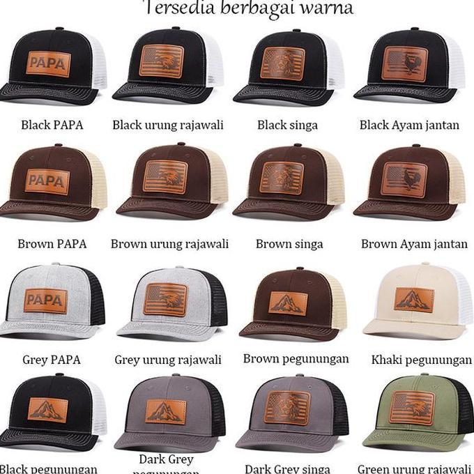DF361 >> Topi baseball Richardson topi trucker topi setengah jaring musim panas modis bersirkulasi C