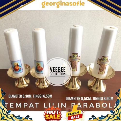GROSIR Tempat Lilin Kuningan Parabola/ tempat lilin kuningan/ tempat lilin altar