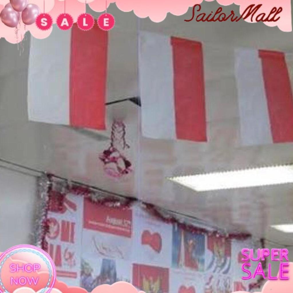 Big Promo Bunting Flag Bendera Plastik TBL B. Dekorasi agustusan. Hiasan agustusan. Dekorasi kantor.