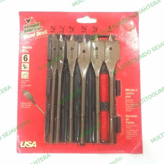 Mata Bor Kayu Set 6pcs Vermont Mata bor Kipas kayu mata bor kayu - Available