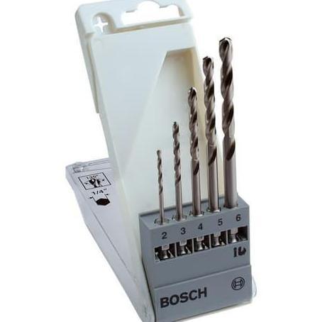 Mata Bor Set Besi 5pcs Bosch 1/4" As Hexagon HSS-G - Available