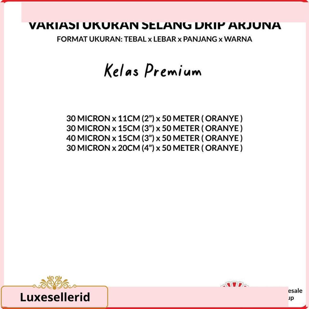 Selang Drip 20 Micron 4 Dim 50 Meter - Pipa 4 Inch Bigdeal