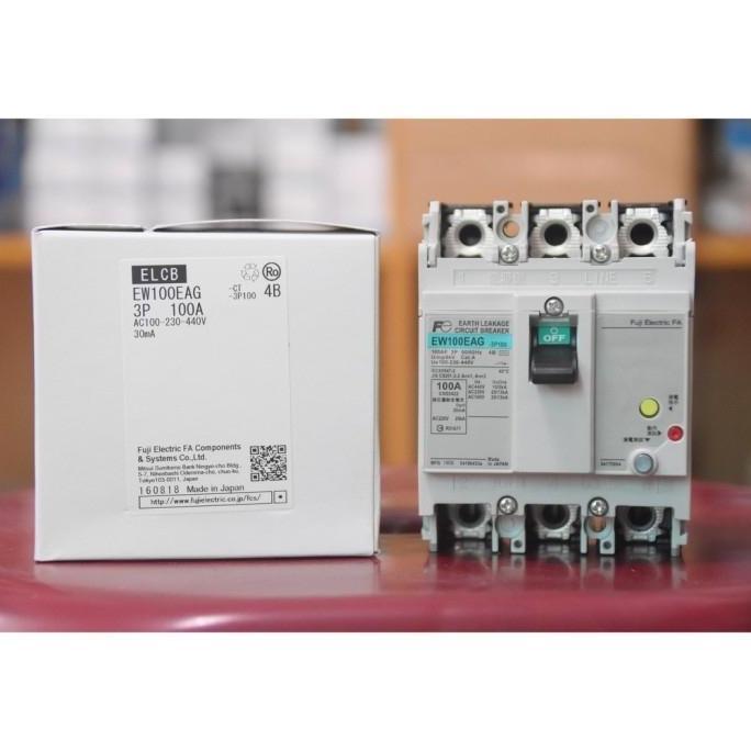 Murah ELCB Fuji EW100EAG EW 100 EAG 3POLE 50-100A 10KA Fuji Elect Non COD