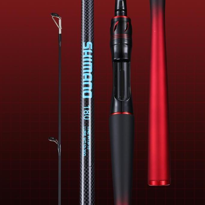 Shimano 2025 New Red Shimano Joran Pancing Section 2 Carbon Sutet Pancing Spinning/Casting 20Kg Daid