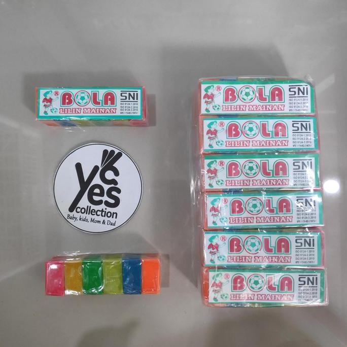 Maenan malam Jadul Lilin plastisin 6 Warna malem Mainan anak edukasi