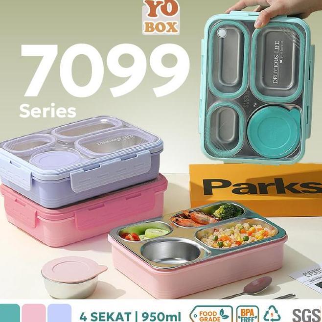 Kotak Makan Stainless 4 Sekat