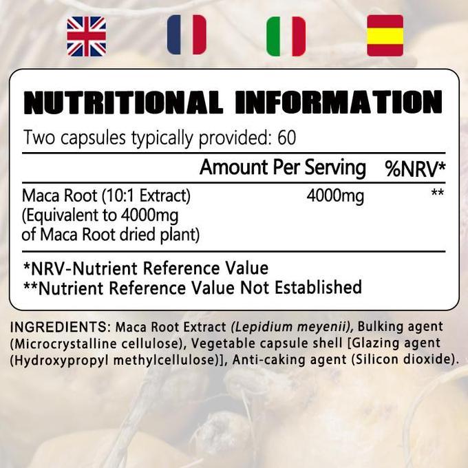 Xemenry - Kapsul Ekstrak Tanaman Akar Maca - 4000 Mg Per Kapsul - Memberikan Energi, Menjaga Ketenan