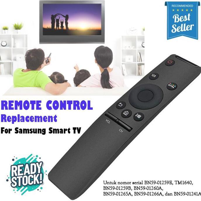 Remote Control Remot Kontrol Replacement untuk Samsung Smart TV Black - Replacemen Pengendali SmartT
