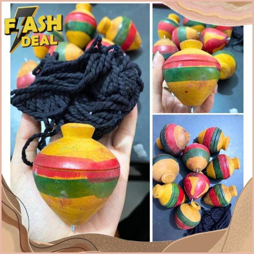 Smile Today [Promo Murah] Mainan Kekean / Mainan Gasing Kekean / Mainan Gasing Kayu Jadul / Mainan J