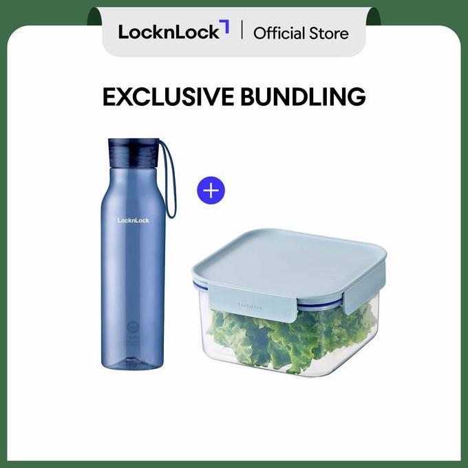 Pablo.Ntoo - Locknlock Exclusive Daily Use Bundle | Botol Bisfree Eco Bottle 750Ml + Kotak Makan Cla