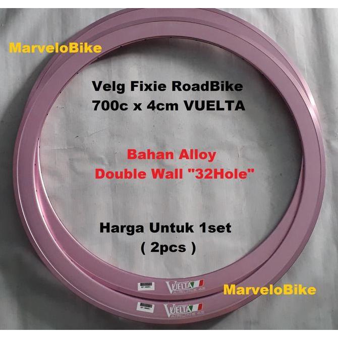 Rims Velg Sepeda Fixie RoadBike 700c 4cm 32Hole Vuelta