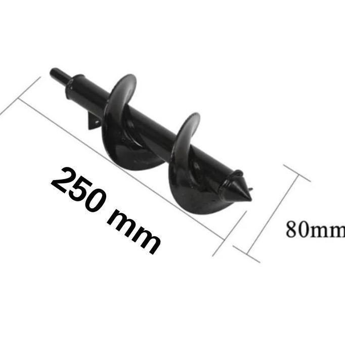 Medium Mata Bor 30 cm diameter 8 cm Penggali Lubang untuk Tanah Kebun