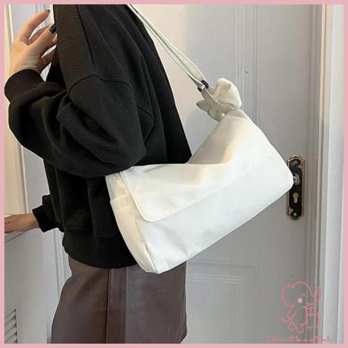 (ORI) TAS SELEMPANG KANVAS SLING BAG LARGE BAG TAS BAHU BESAR KECANTIKAN PESTA DEKORASI KOSTUM