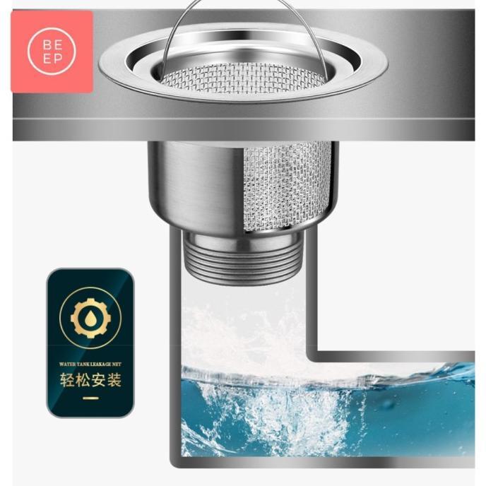 Bisa Cod Afur Saringan Wastafel Stainless 304 Lubang Jaring Kecil Cuci Piring ||