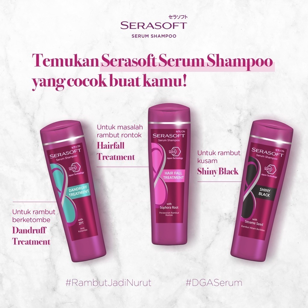Serasoft Serum Shampoo Dandruff Treatment Botol 340 ml x3 - Gambar 3