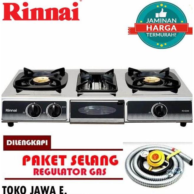 Kompor Gas 3 Tungku Rinnai Ri524E Kompor Gas 3 Tungku Kompor Kecil Ditengah