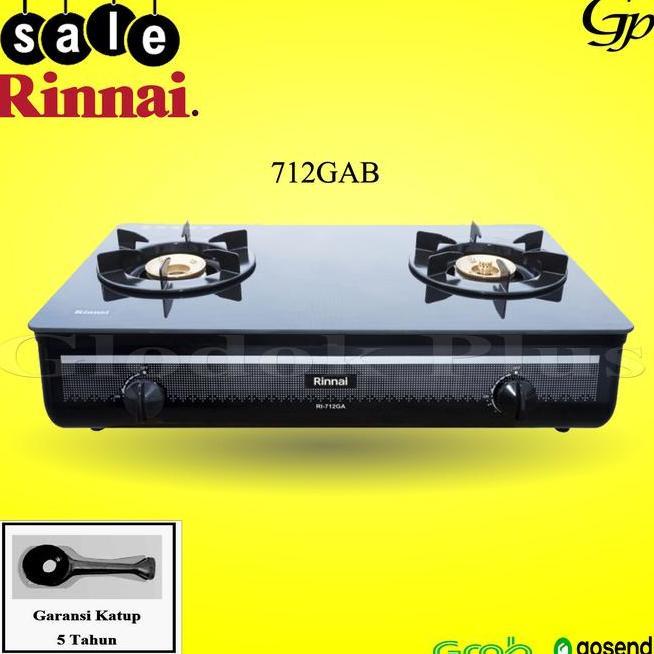 Rinnai Ri712Ga B Kompor Gas Kaca 712Gab 2 Tungku Rinai Ri712Gab
