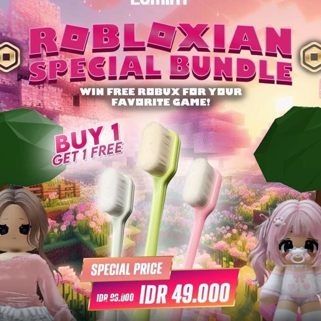 Robloxian Special Bundle Buy 1 Get 1 Free Lu Cloud Toothbrush Sikat Gi Halus Bonus Robux Gusi Mulut 