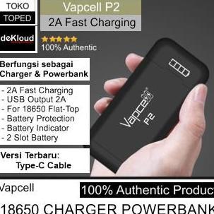 Authentic Vapcell 18650 Fast Charger Power Bank | 2A Powerbank Battery