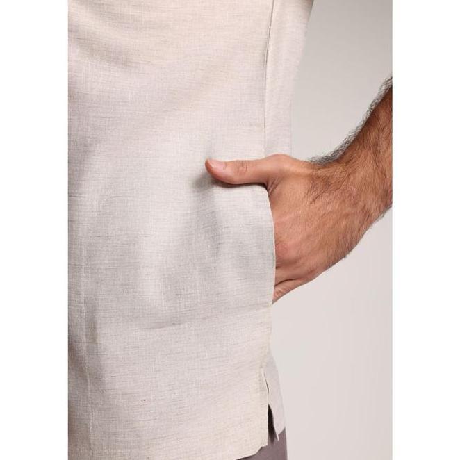 Moc Kemeja Koko Lengan Pendek Pria Nassir - Olive