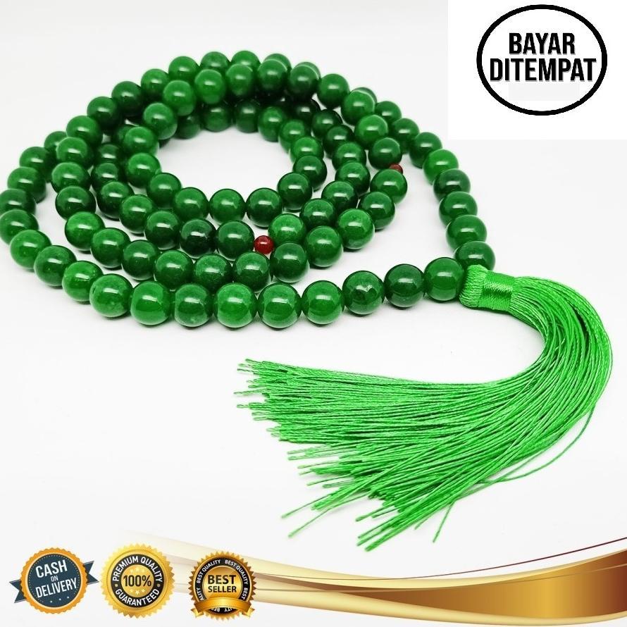 Tasbih 99 Butir Batu Giok Import Asli 8mm
