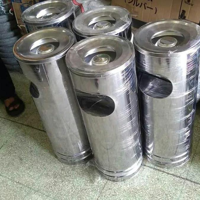 Tong sampah asbak stainless / Asbak tong sampah stainless TERMURAH