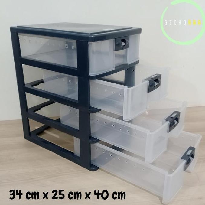 revasin9 - apartemen kandang laci bertingkat empat tempat tinggal rumah susun reptil gecko aft | kan