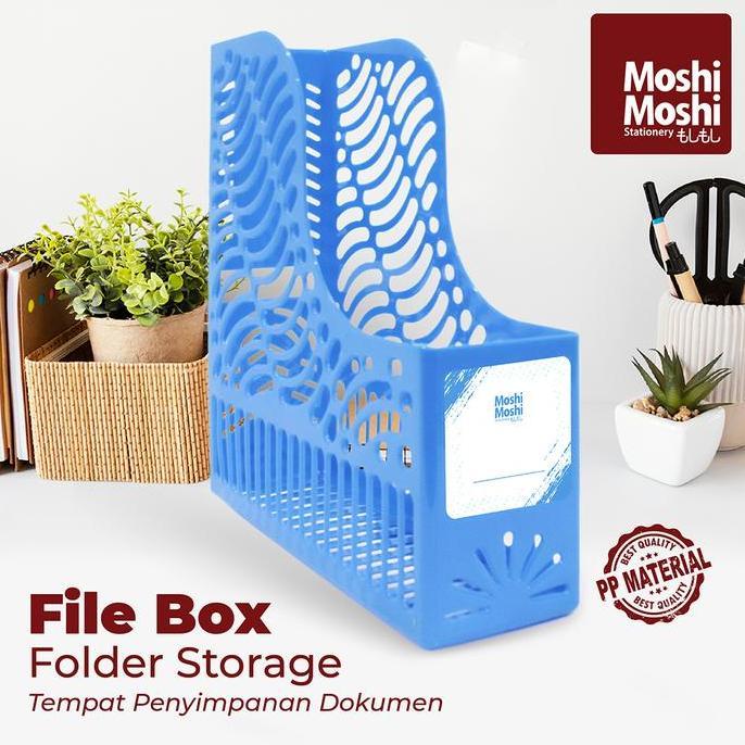Flo_zime - 4 PCS File Box Moshi Folder Storage Elegan Tempat Penyimpanan Dokumen Kantor | Moshi 4 PC