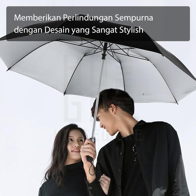 HUGO Payung Lipat Golf Besar Mewah Jumbo Otomatis Polos Lipat Dua