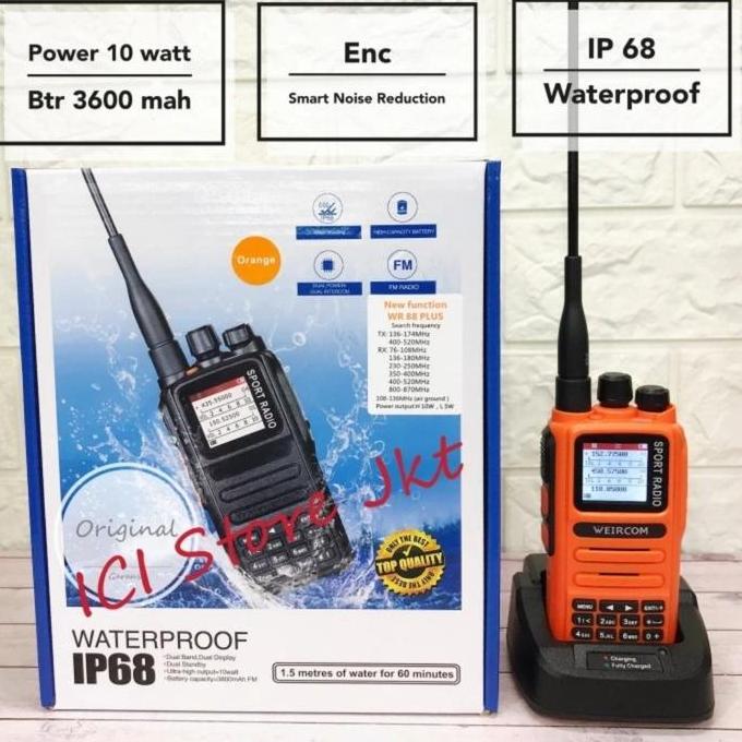 Grosir Ht Weircom Wr 88Plus Sport 6Band Anti Air Ori Weircom 88Plus Orange Sp