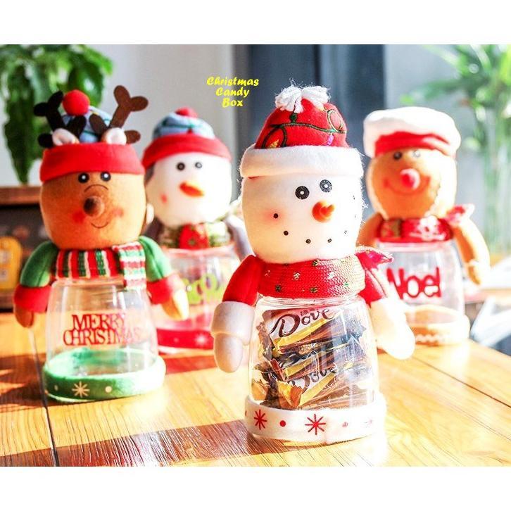 Arkatamamall  - Christmas Candy Box Kotak Permen Snack Nuansa Natal Motif Boneka Natal Christmas Dec