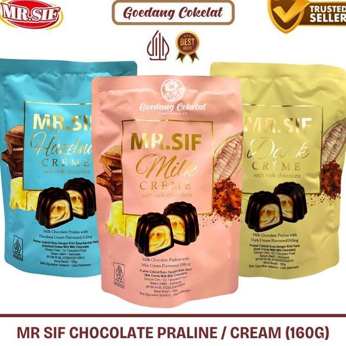 Ready MR.SIF Praline Chocolate Hazelnut Milk Dark Chocolate Creme Coklat Praline 160g