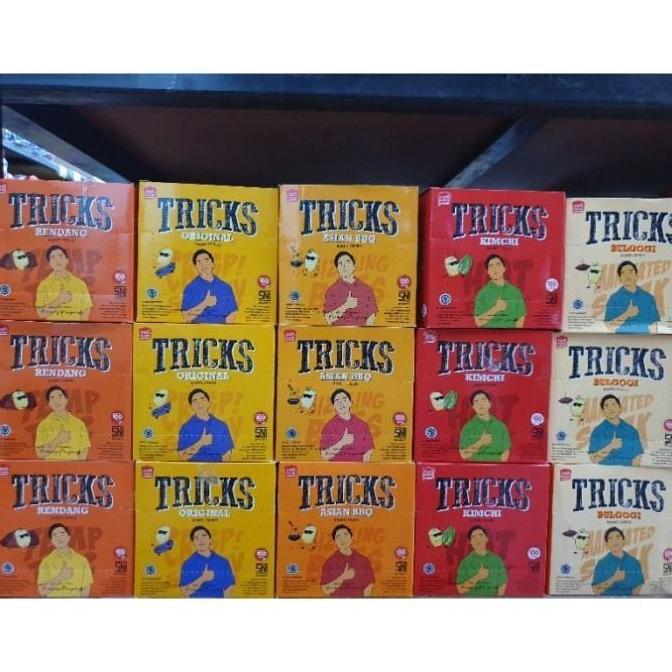 Ready Snack Kentang TRICKS Enak 1 dus isi 24 box @ 60 gram