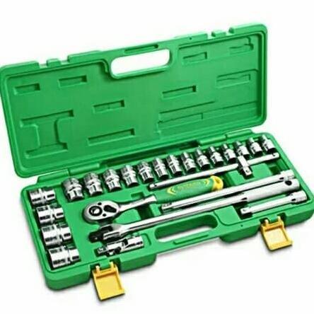 Promo Kunci Shock Rachet Set Tekiro 24 Pcs Tool Box Besar Full Set 8 - 32 Mm Cod