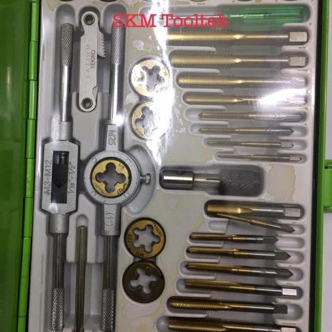 Promo Tap & Dies Set 40Pcs Tekiro / Alat Tap & Snai Set 40Pcs Tekiro Cod