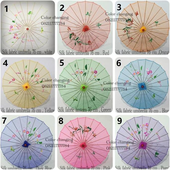 payung hias kain satin organdy 78 cm/ payung geulis /umbrella