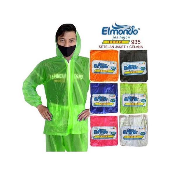 Jas Hujan Elmondo 935/Setelan Jas Hujan Jaket Celana Elmondo Ceria 935