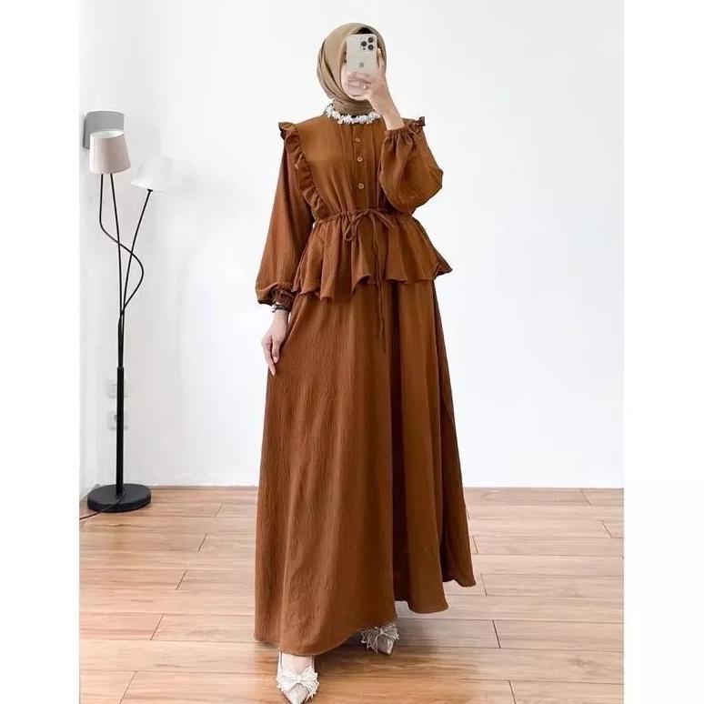 SLAVINA GAMIS POLOS CRINKLE AIRFLOW LD 110 // GAMIS POLOS // GAMIS IVANA WANITA TERBARU // GAMIS KEK