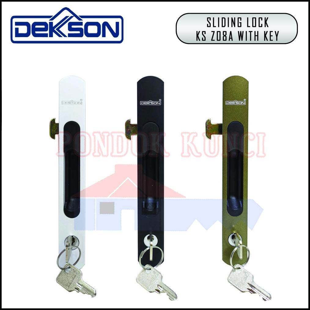 Handle Tarikan Kunci Pintu Jendela Sliding Geser Dekson Z08A Dengan Anak Kunci