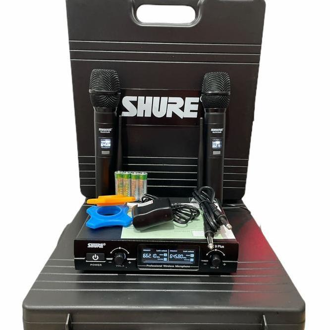 Mic Wireless Shure Ulx9 Plus Ulx 9 Plus 2 Mic Handle Free Koper