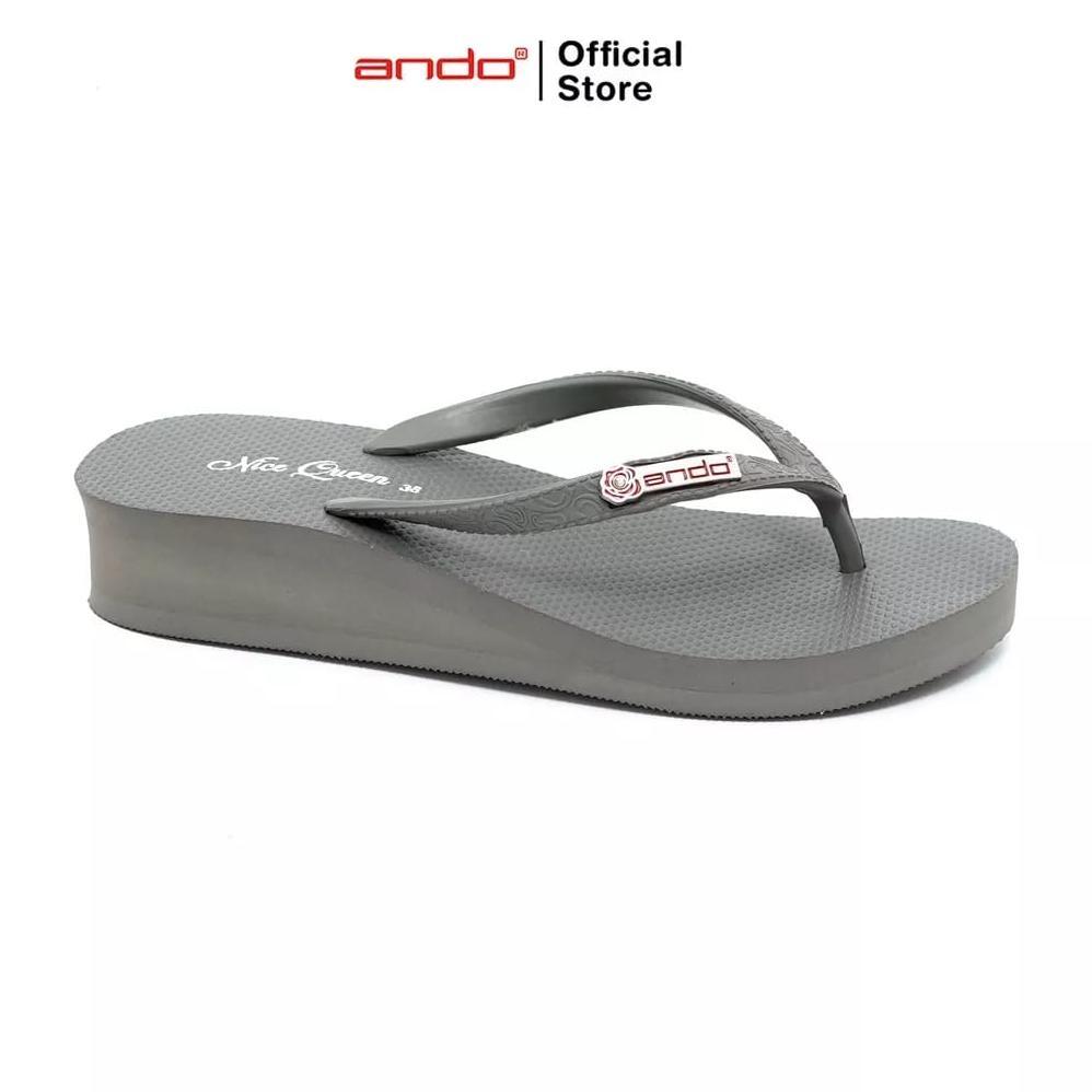 Terlaris Ando Nice Queen + Putih Limited Sandal Wedges Wanita Dewasa Sandal Japit Ando ginal