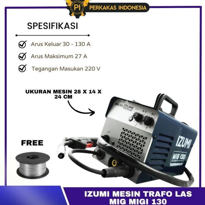 Terlaris Mesin Trafo Las Mig Migi Izumi 130 By Daiden 4In1 Travo Inverter