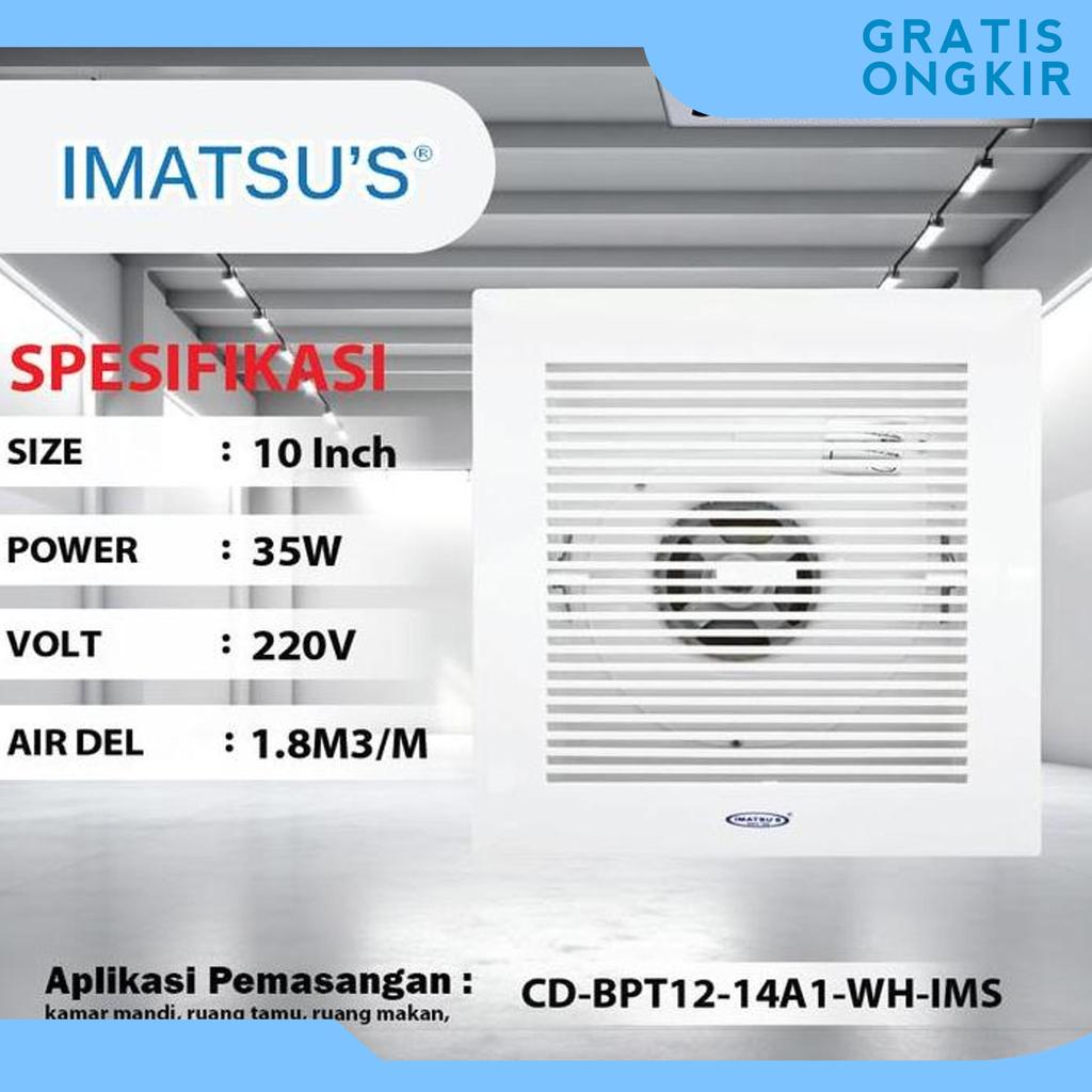 Kipas Angin Hisap Plafon Ceiling Exhaust Fan 10 Inch Hexos Plafon