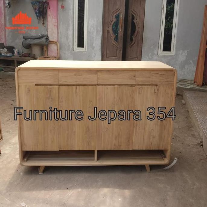 Almari Rak sepatu Retro Minimalis Mewah Kayu Jati