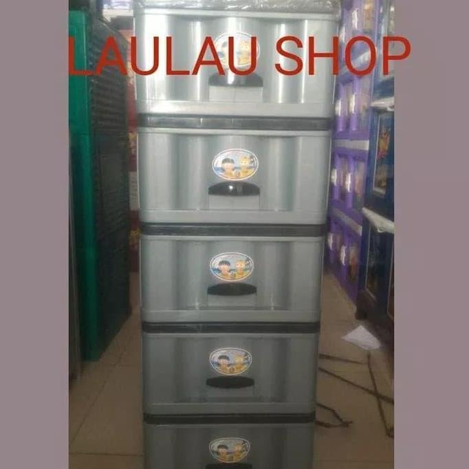 TERLARIS - LACI / LEMARI PAKAIAN SUSUN 5 YOKO PLASTIK / TEMPAT BAJU / SERBAGUNA