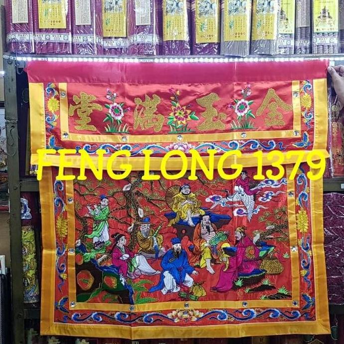 Tokwie Premium 8 Dewa Jin Yu Man Tang Bordir Halus Uk.3R