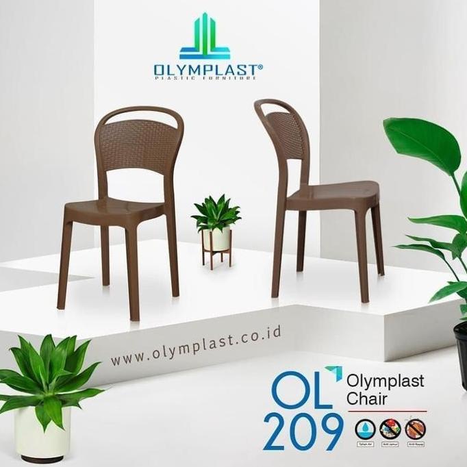 KURSI PLASTIK ROTAN ANYAMAN OLYMPLAST OL 209 R