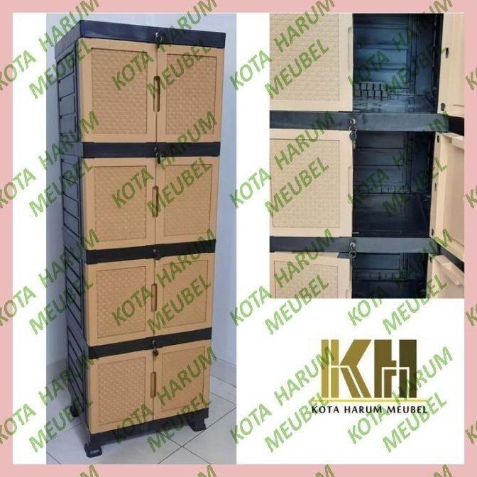 PROMO DISKON - Lemari plastik gunplas 3ss kunci / 4 ss kunci 2